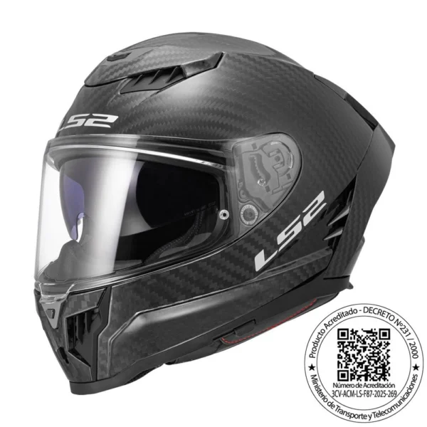 LS2 FF807 DRAGON NEGRO MATTE FIBRA DE CARBONO