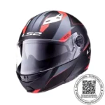 CASCO LS2 FF370 EASY STRIP NEGRO ROJO MATE