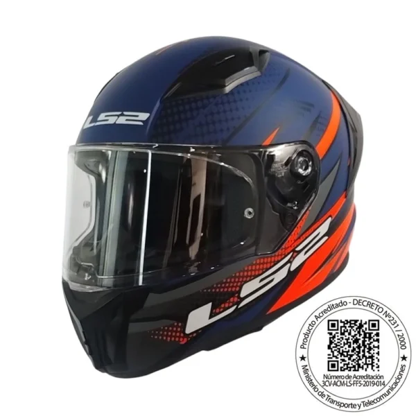 CASCO LS2 FF810 VIGO FLIGHT AZUL ROJO MATTE