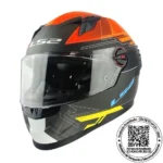 CASCO LS2 FF816 COSMOS DIGITAL NEGRO NARANJA MATE