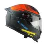 CASCO LS2 FF816 COSMOS DIGITAL NEGRO NARANJA MATE - Imagen 2