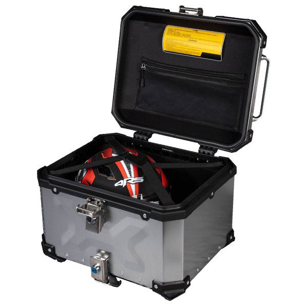 MALETA PARA MOTO TOP CASE 4RS E70 45 LITROS GRIS ALUMINIO - Imagen 5