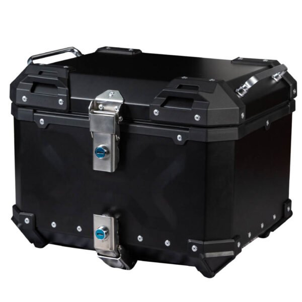 MALETA PARA MOTO TOP CASE 4RS E70 45 LITROS NEGRA ALUMINIO