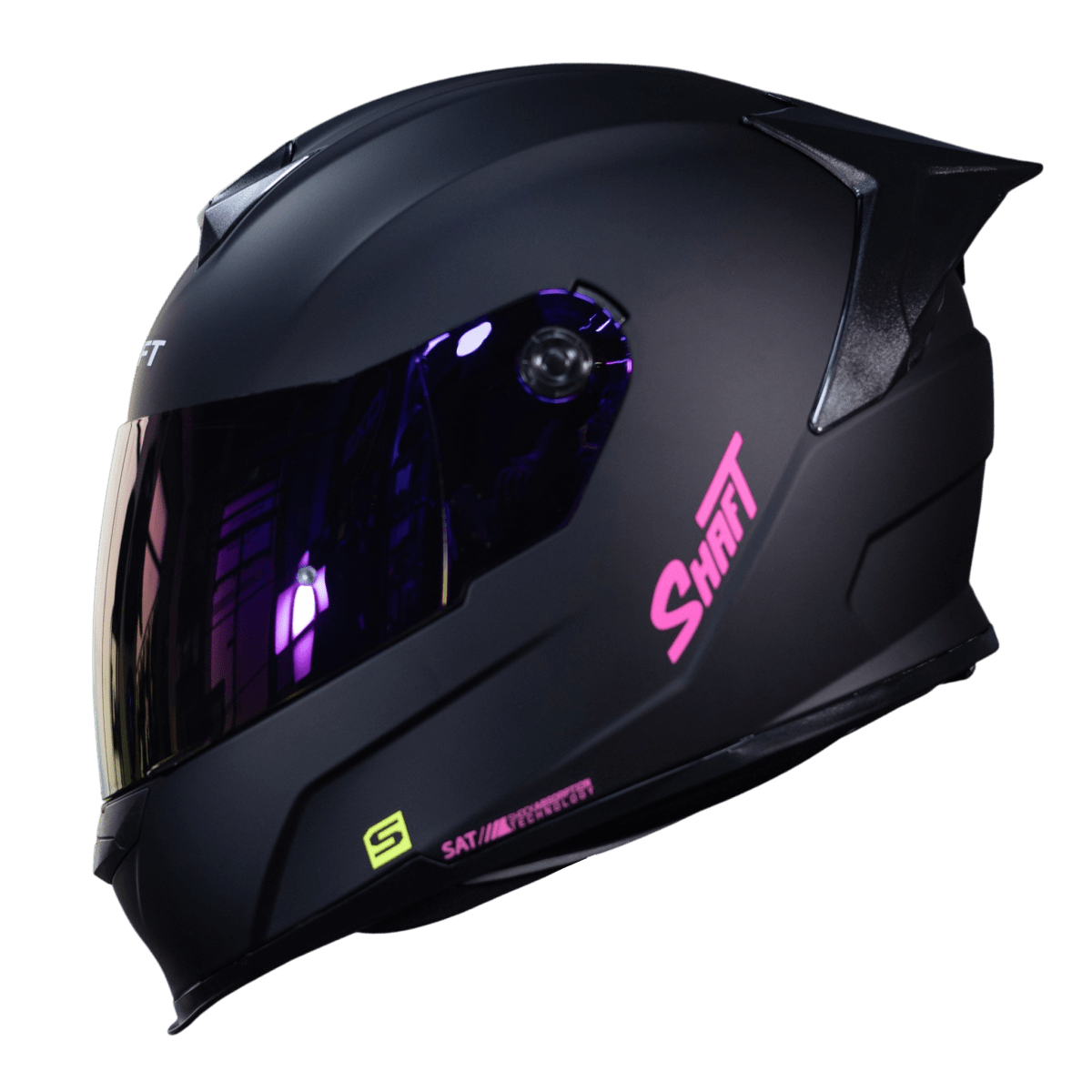 sh502R CASCO INTEGRAL SHAFT 502SP SOLID MATTE BLACK PINK - Imagen 1
