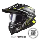 CASCO MULTIPROPOSITO LS2 MX701 EXPLORER CARBONO EDGE BLACK YELLOW TITANIO