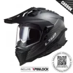 CASCO MULTIPROPOSITO LS2 MX 701 EXPLORER CARBONO BLACK MATTE
