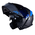 CASCO ABATIBLE HRO 3440DV SOLID BLACK BLUE MATTE - Imagen 2