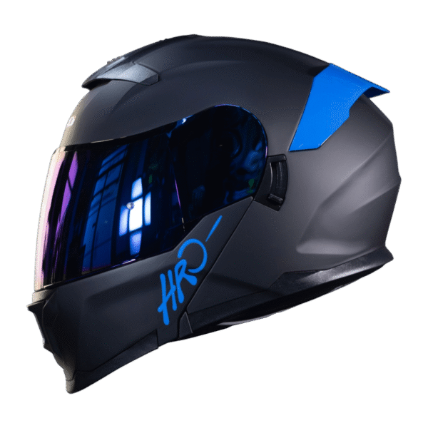 CASCO ABATIBLE HRO 3440DV SOLID BLACK BLUE MATTE
