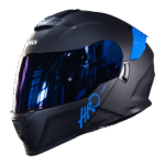 CASCO ABATIBLE HRO 3440DV SOLID BLACK BLUE MATTE - Imagen 3