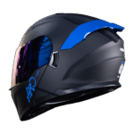 CASCO ABATIBLE HRO 3440DV SOLID BLACK BLUE MATTE - Imagen 4