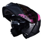 CASCO ABATIBLE HRO 3440DV SOLID BLACK FUCSIA MATTE - Imagen 2