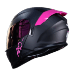 CASCO ABATIBLE HRO 3440DV SOLID BLACK FUCSIA MATTE - Imagen 4