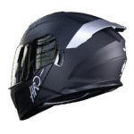 CASCO ABATIBLE HRO 3440DV SOLID BLACK SILVER MATTE - Imagen 4