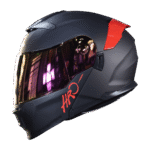 CASCO ABATIBLE HRO 3440DV SOLID BLACK RED MATTE