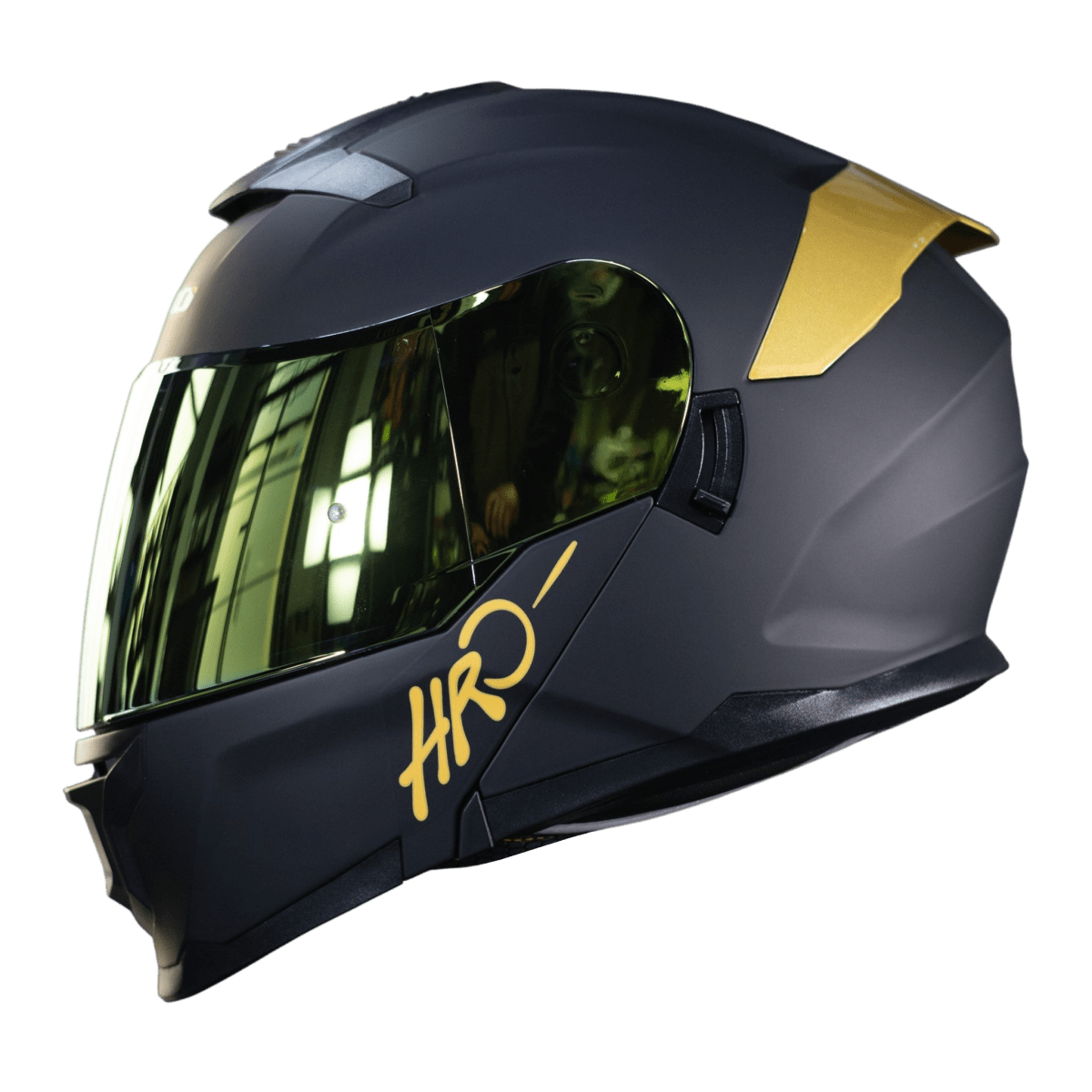 CASCO ABATIBLE HRO 3440DV SOLID BLACK GOLD MATTE