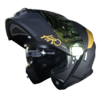 CASCO ABATIBLE HRO 3440DV SOLID BLACK GOLD MATTE - Imagen 3
