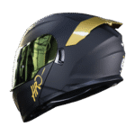 CASCO ABATIBLE HRO 3440DV SOLID BLACK GOLD MATTE - Imagen 4