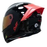 CASCO INTEGRAL SHAFT 502SP SOLID GLOSS BLACK RED - Imagen 3