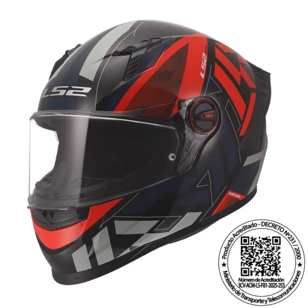 CASCO INTEGRAL LS2 FF816 COSMOS PASKAL BLACK RED