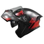 CASCO ABATIBLE ICH 3120 WESTSAY BLACK RED MATTE - Imagen 2