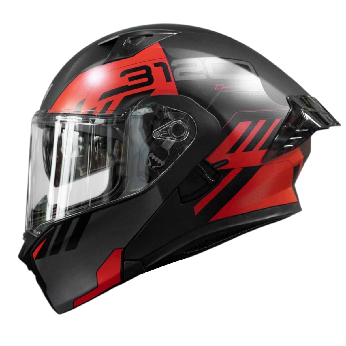 CASCO ABATIBLE ICH 3120 WESTSAY BLACK RED MATTE