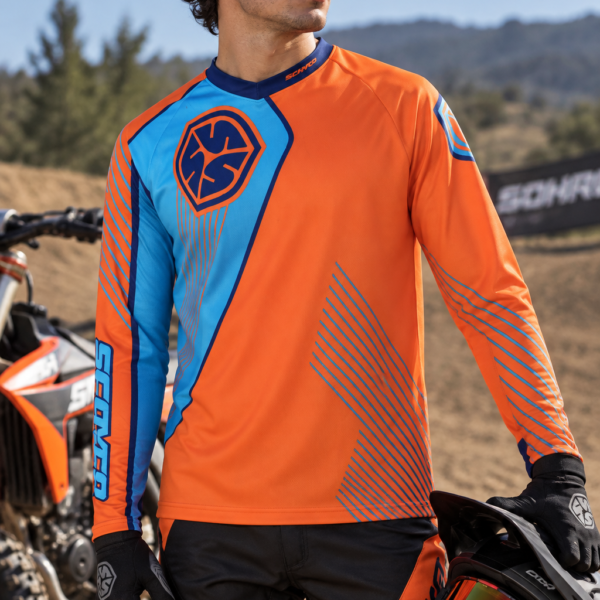 Polera Jersey Enduro Scoyco t205 Naranja