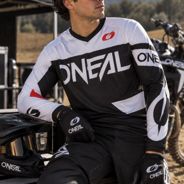 Polera Oneal Element Racewear Negro/blanco