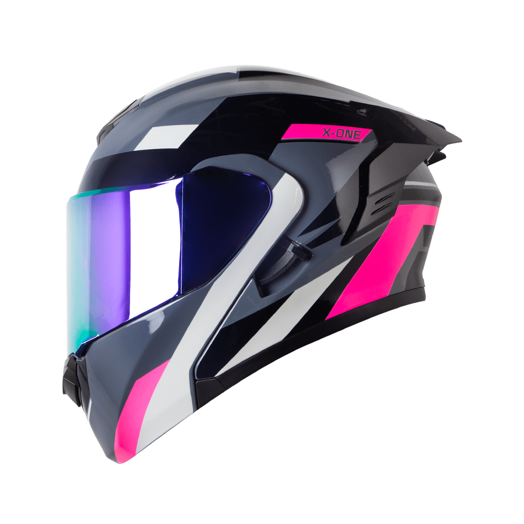 X_0005-relleno-generativo6690 CASCO ABATIBLE X-ONE GRIS ROSA SUN VISOR - Imagen 1